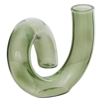 Egyszálas üveg váza 12 cm zöld - PÉTALE kép