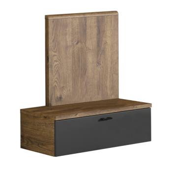 Éjjeliszekrény, ribeck tölgy/sötét grafit, balos, ARMENY 8XX3AT1L kép