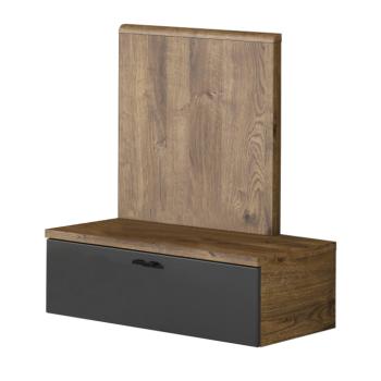 Éjjeliszekrény, ribeck tölgy/sötét grafit, jobbos, ARMENY 8XX3AT1P kép