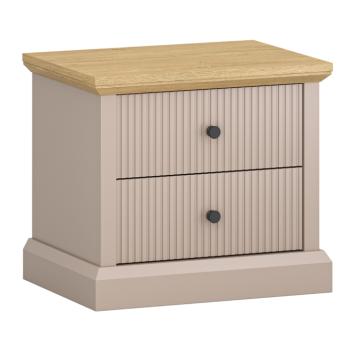 Éjjeliszekrény, szürkésbarna Taupe/kő tölgy, IDOL 2S kép