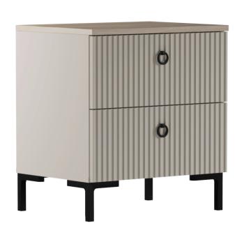 Éjjeliszekrény, szürkésbarna Taupe/silverjack tölgy, DOMCA 2S kép