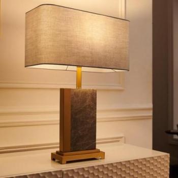 ELEGANCIA arany-szürke márvány asztali lámpa 65cm kép