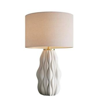 ELEGANCIA fehér kerámia asztali lámpa kép