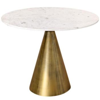 ELEGANCIA fehér réz márvány étkezőasztal 100cm kép