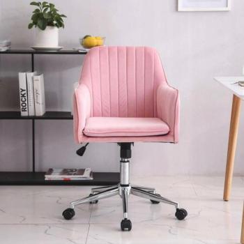 Elegáns bársonyból készült régi rózsaszín forgószék kép