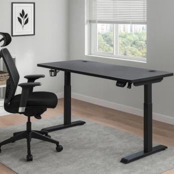 Elektromosan állítható magasságú asztal 72 - 117 cm - fekete Szélesség: 60 cm | Hosszúság: 120 cm kép