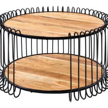 ELEMENTS barna akácfa dohányzóasztal kép