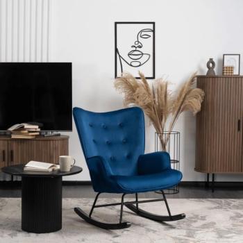 ELIS kék hintaszék - stílus, kényelem és pihenés egyben kép