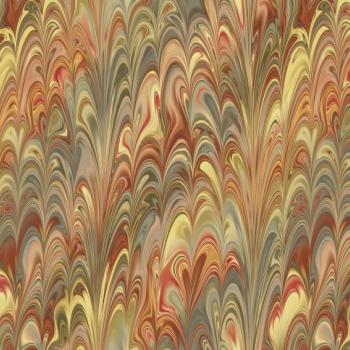 Elmosódott mintájú sokszínű tapéta, 300x250 cm, narancssárga - sárga - piros - GRUZILO kép