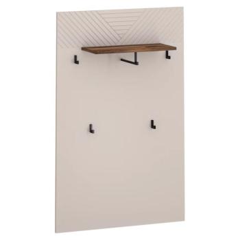 Előszoba panel 4 akasztóval, és polccal  80 cm , kasmír/tölgy - ÉCLAIRIE kép