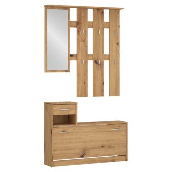 Előszobabútor összeállítás, artisan tölgy, VIRA-MECKI NEW kép