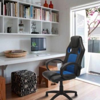 Enzo irodai forgószék, 63x118x60 cm, kék-fekete kép