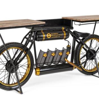 EPIC barna fém konzolasztal 183cm kép