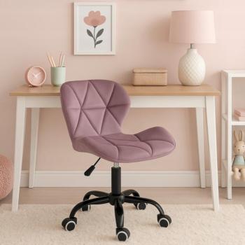 Ergonomikus irodai forgószék - bársony Lila kép