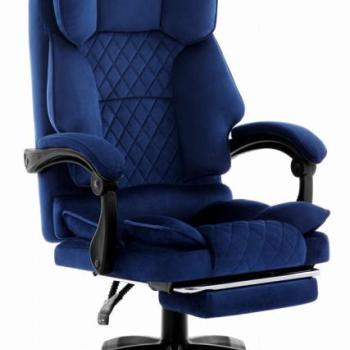Ergonomikus irodai szék HC-1031 lábtartóval - kék színben kép