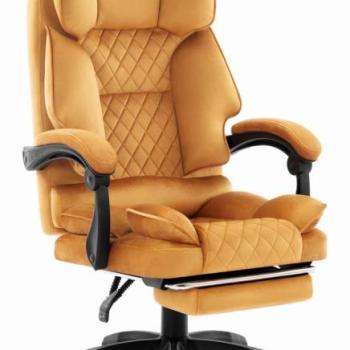 Ergonomikus irodai szék HC-1031 lábtartóval - mustársárga színben kép
