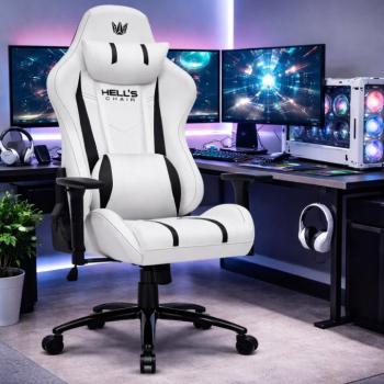 Ergonomikus játékszék HC-1013 - fehér irodai szék 3D karfával kép
