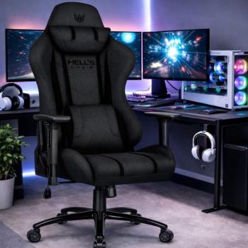 Ergonómikus játékszék HC-1013 - fekete, kiváló minőségű szövethuzat kép