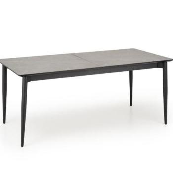 Étekzőasztal, bővíthető, márvány - fa, sötétszürke, fekete acél lábakkal, 180 x 90 cm - STOL kép