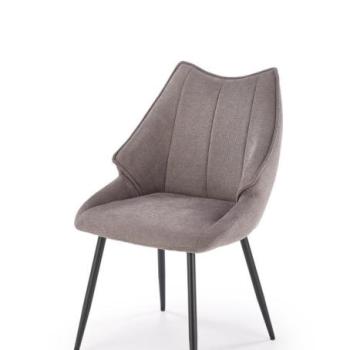 Étekzőszék, szövet, szürke, fekete fém lábakkal - BAT kép