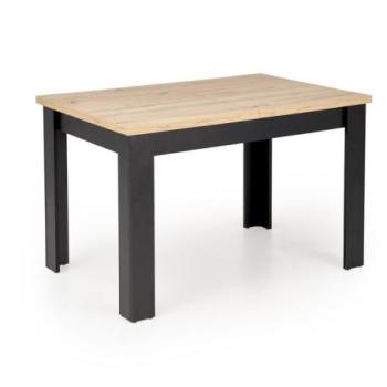 Étkezőasztal, bővíthető, fa, tölgy - fekete, 120 x 80 cm - SIMPLE kép