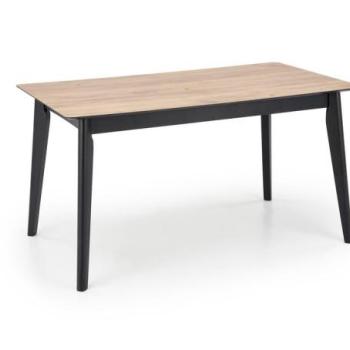 Étkezőasztal, bővíthető, fa, tölgy - fekete, 140 x 80 cm - SAPI kép