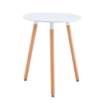 Étkezőasztal, fehér/bükk, átmérő 60 cm, ELCAN NEW TYP 1 kép