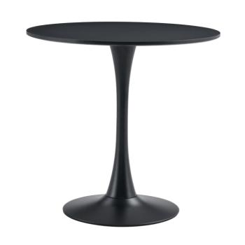 Étkezőasztal, fekete, átmérő 80 cm, REVENTON NEW kép