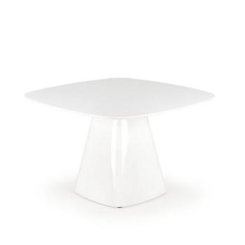 Étkezőasztal, lakkozott fa, fehér, 120 x 120 cm - SEL kép