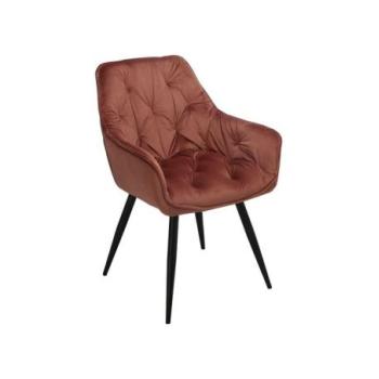 Étkezőfotel, bársony púder rózsaszín - SUBLIME kép