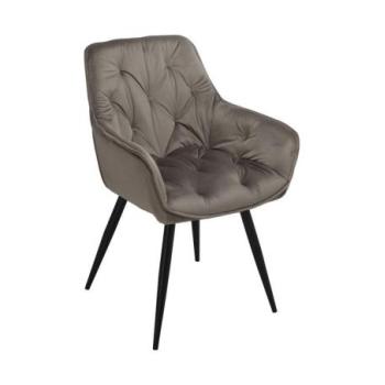 Étkezőfotel, bársony szürke - SUBLIME kép