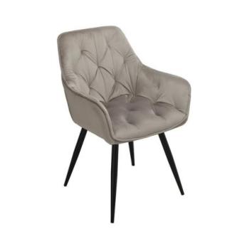 Étkezőfotel, bársony világosszürke - SUBLIME kép