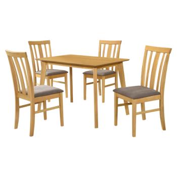 Étkezőgarnitúra 1+4, világos sonoma tölgy/sötétbarna, ROIS SET kép