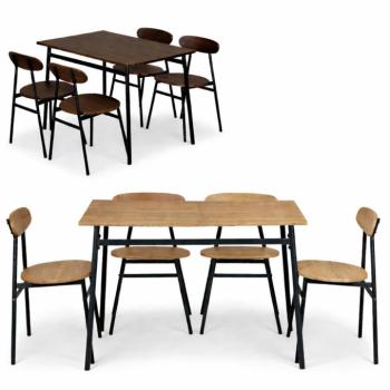 Étkezőgarnitúra - asztal + 4 szék OSLO barna kép