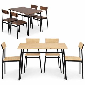 Étkezőgarnitúra - asztal + 4 szék tmavá hnedá kép