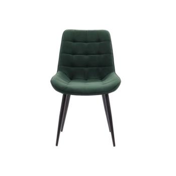 Étkezőszék, bársony sötét zöld, fekete lábakkal - LOULOU kép