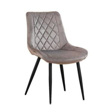 Étkezőszék, bársony, szürkésbarna, fekete fém lábakkal - ZIGGO kép