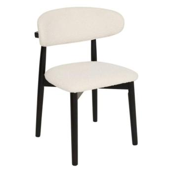 Étkezőszék buklé fehér, sötét tömörfa lábakkal - NATURE PEINTURE kép