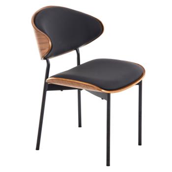 Étkezőszék, fekete/dió/fekete, MARSIA kép