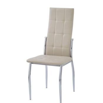 Étkezőszék, műbőr bézs króm lábakkal - FIFI kép