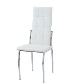 Étkezőszék, műbőr fehér króm lábakkal - FIFI kép