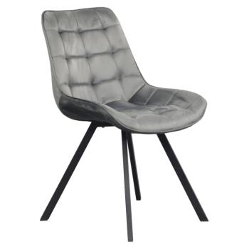 Étkezőszék, sötétszürke Velvet szövet/fekete, SAMIRA kép