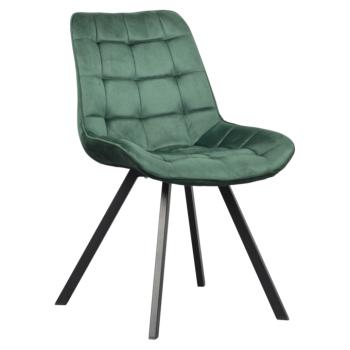 Étkezőszék, sötétzöld Velvet szövet/fekete, SAMIRA kép