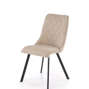 Étkezőszék, szövet, bézs, fekete fém lábakkal - FORD kép
