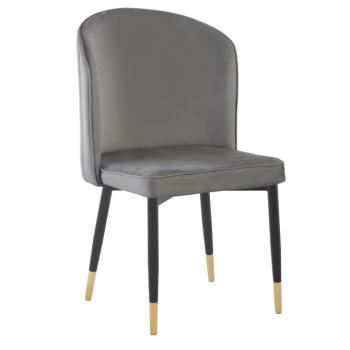 Étkezőszék, szürke Velvet szövet/fekete, UDAJA kép