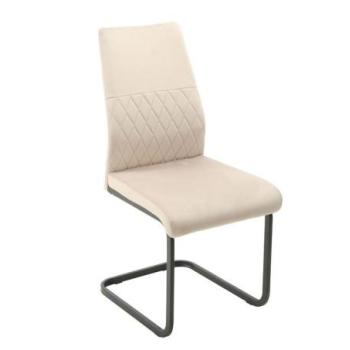 Étkezőszék, U alakú lábbal, bársony ekrü - URSULA kép