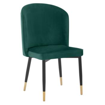 Étkezőszék, zöld Velvet szövet/fekete, UDAJA kép
