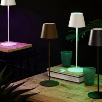 ETNA RGB fehér acél kültéri lámpa kép