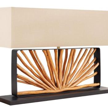 EUPHORIA bézs longán fa asztali lámpa 80cm kép