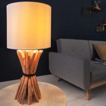 EUPHORIA bézs uszadékfa asztali lámpa 56cm kép